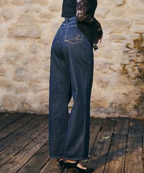 LANTINAM（ランティナム）の「ハイライズストレートジーンズ（デニムパンツ・レディース・インディゴブルー・S/M）」の15枚目の写真