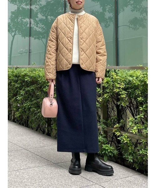 GALLEST（ギャレスト）の「メルトンストレートスカート（スカート・レディース・ナチュラル/ダークブラウン/ブルー系その他・40/36/38/05）」の3枚目の写真