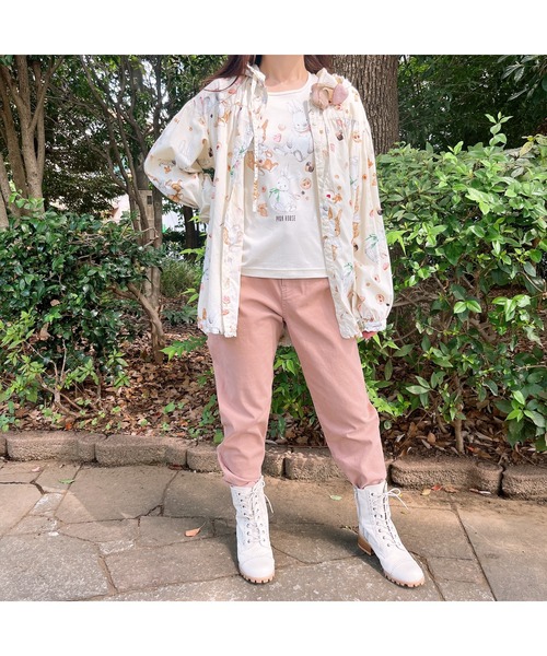 PINK HOUSE お花のワッペンが可愛いパンツ　L PINK HOUSE お花のワッペンが可愛いパンツ L - メルカリ