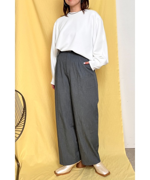 palm RICHE(ポームリシュ)の「バックフリルポンチTOPS(Tシャツ/カットソー・レディース・ライトパープル/ブラック/ホワイト・M)」の10枚目の写真