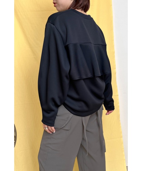 palm RICHE(ポームリシュ)の「バックフリルポンチTOPS(Tシャツ/カットソー・レディース・ライトパープル/ブラック/ホワイト・M)」の17枚目の写真