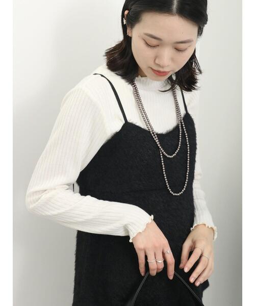 Samansa Mos2 blue（サマンサモスモスブルー）の「◎前後2WAYフェザーキャミビスチェ（シャツ/ブラウス・レディース・ブラック/ブラウン/グレー・F）」の5枚目の写真