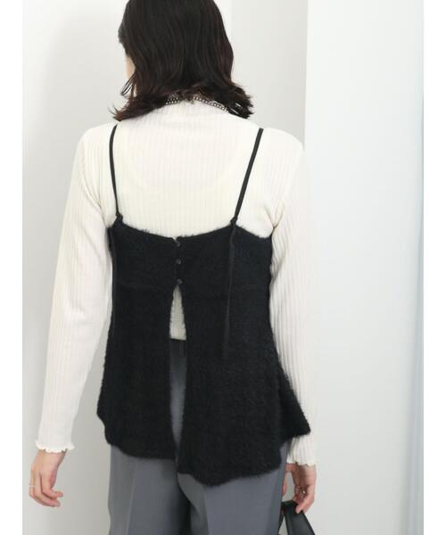 Samansa Mos2 blue（サマンサモスモスブルー）の「◎前後2WAYフェザーキャミビスチェ（シャツ/ブラウス・レディース・ブラック/ブラウン/グレー・F）」の7枚目の写真