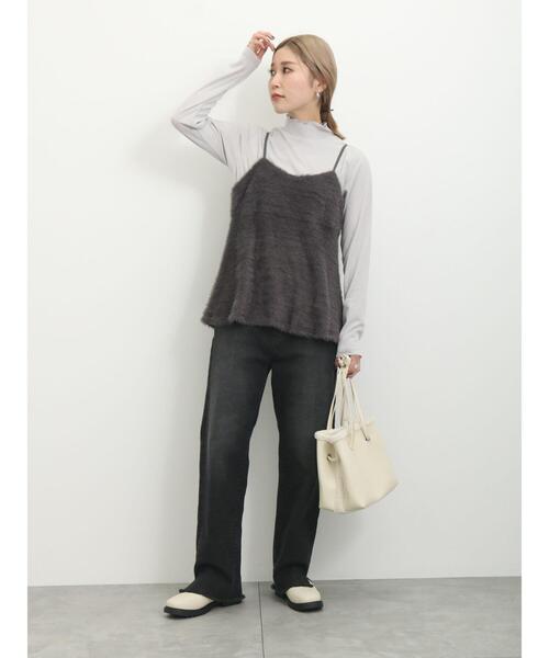 Samansa Mos2 blue（サマンサモスモスブルー）の「◎前後2WAYフェザーキャミビスチェ（シャツ/ブラウス・レディース・ブラック/ブラウン/グレー・F）」の14枚目の写真