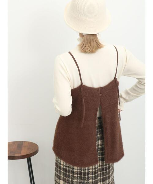 Samansa Mos2 blue（サマンサモスモスブルー）の「◎前後2WAYフェザーキャミビスチェ（シャツ/ブラウス・レディース・ブラック/ブラウン/グレー・F）」の18枚目の写真