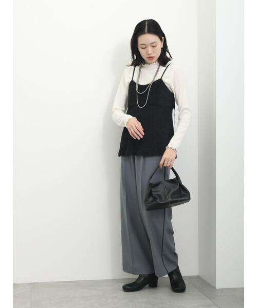 Samansa Mos2 blue（サマンサモスモスブルー）の「◎前後2WAYフェザーキャミビスチェ（シャツ/ブラウス・レディース・ブラック/ブラウン/グレー・F）」の20枚目の写真