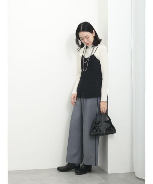 Samansa Mos2 blue（サマンサモスモスブルー）の「◎前後2WAYフェザーキャミビスチェ（シャツ/ブラウス・レディース・ブラック/ブラウン/グレー・F）」の21枚目の写真