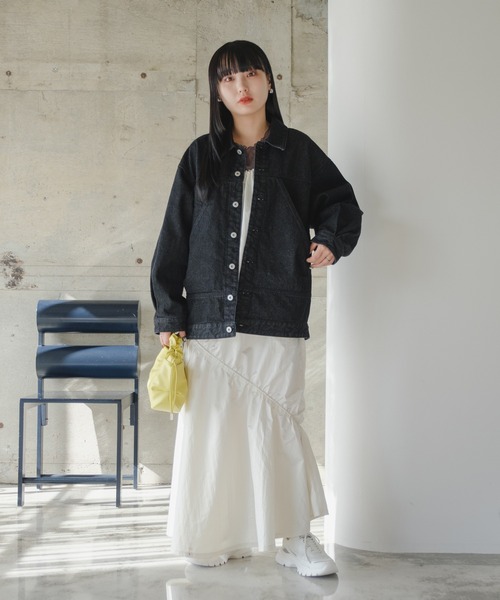 Kastane（カスタネ）の「【2024SSアイテム/2サイズ展開/肩紐調節可能】ナイロンボリュームマルチワンピース（ワンピース・レディース・ホワイト/ミント/ブラック・1/0）」の14枚目の写真