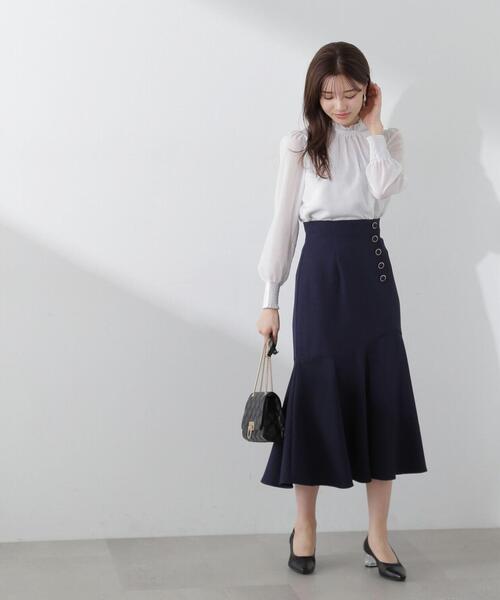 PROPORTION BODY DRESSING（プロポーションボディドレッシング）の「マーメイドフレアスカート / 1214120109（スカート・レディース・ホワイト系その他/ベージュ/ネイビー・MEDIUM/SMALL/X-SMALL）」の3枚目の写真