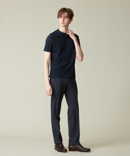 J.PRESS(ジェイプレス)の「汗ばむ夏の最適解Tシャツ【UVカット / 接触冷感 】【J.PRESS PREMIUM JERSEY】無地コットン Tシャツ(Tシャツ/カットソー・メンズ・ブラック系/ネイビー系/ホワイト系/ダークグリーン系・LARGE/MEDIUM/X-LARGE/SMALL)」の12枚目の写真