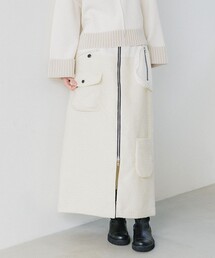 ツイードコンビスカート