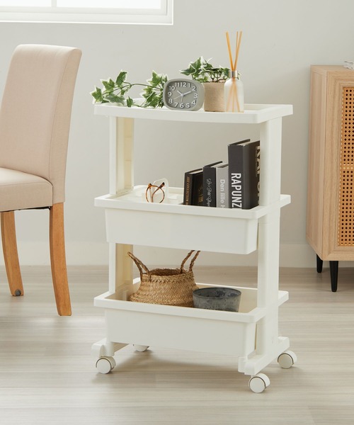 セール】日本製リセ テーブルワゴン3段（収納グッズ）｜iellio