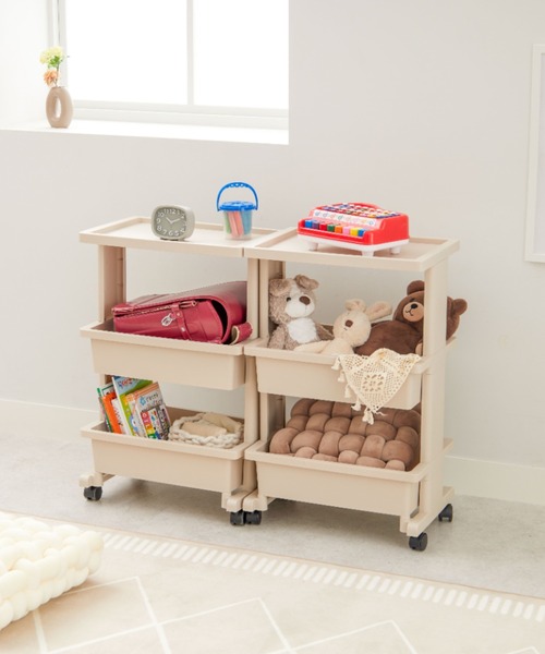 セール】日本製リセ テーブルワゴン3段（収納グッズ）｜iellio