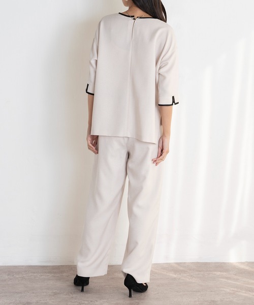 EUCLAID(エウクレイド)の「リネンライクワイドパンツ(その他パンツ・レディース・ネイビー/ライトベージュ・40/38/36)」の5枚目の写真