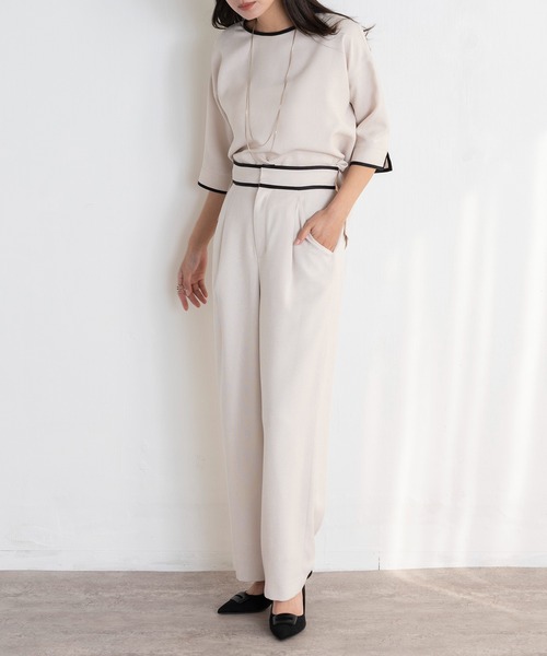 EUCLAID(エウクレイド)の「リネンライクワイドパンツ(その他パンツ・レディース・ネイビー/ライトベージュ・40/38/36)」の10枚目の写真