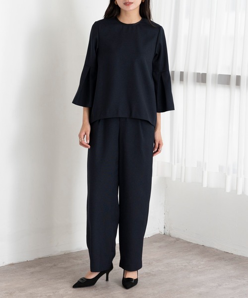 EUCLAID(エウクレイド)の「リネンライクワイドパンツ(その他パンツ・レディース・ネイビー/ライトベージュ・40/38/36)」の16枚目の写真