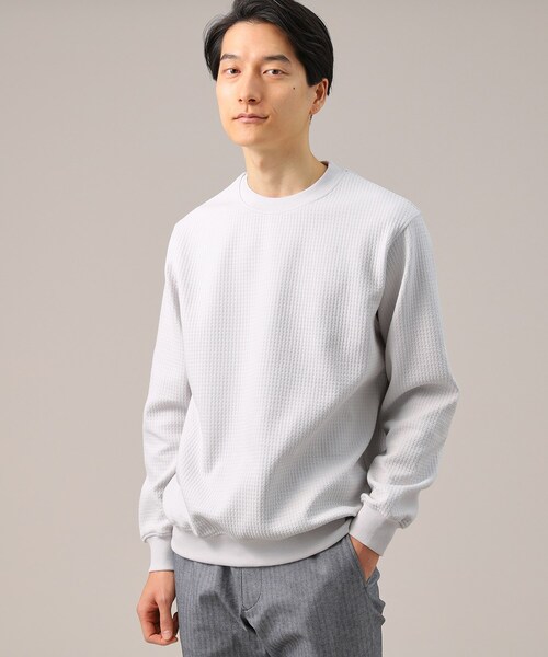 TAKEO KIKUCHI(タケオキクチ)の「◆【抗菌防臭】クロスウィーブ カットソー(スウェット・メンズ・ホワイト/ライトグレー/ブルー系その他/ライトブルー・02/01/03/04)」の3枚目の写真