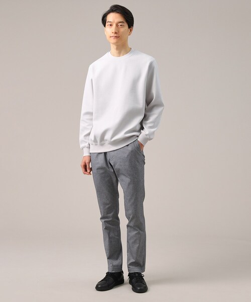 TAKEO KIKUCHI(タケオキクチ)の「◆【抗菌防臭】クロスウィーブ カットソー(スウェット・メンズ・ホワイト/ライトグレー/ブルー系その他/ライトブルー・02/01/03/04)」の6枚目の写真