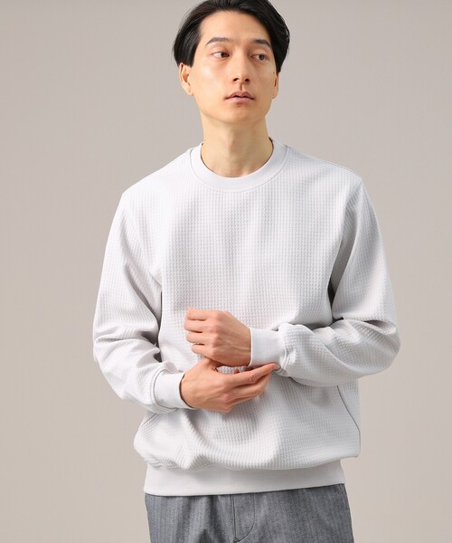 TAKEO KIKUCHI(タケオキクチ)の「◆【抗菌防臭】クロスウィーブ カットソー(スウェット・メンズ・ホワイト/ライトグレー/ブルー系その他/ライトブルー・02/01/03/04)」の7枚目の写真