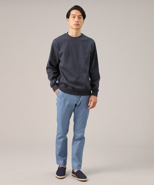 TAKEO KIKUCHI(タケオキクチ)の「◆【抗菌防臭】クロスウィーブ カットソー(スウェット・メンズ・ホワイト/ライトグレー/ブルー系その他/ライトブルー・02/01/03/04)」の17枚目の写真