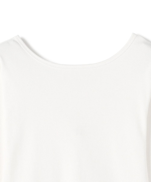 N.O.R.C(ノーク)の「テレコボートネックプルオーバー(Tシャツ/カットソー・レディース・オフホワイト/ブラック・フリー)」の15枚目の写真