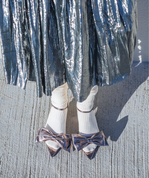 EVOL（イーボル）の「【EVOL】リボンポインテッドサンダル IW5378（サンダル・レディース・ゴールド/オレンジ/ブラック/シルバーグレー・LL/L/M/S）」の12枚目の写真