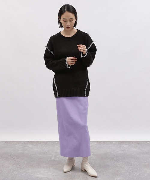 LAKOLE（ラコレ）の「12ゲージニットナロースカート / 997315（スカート・レディース・グレー/ラベンダー/ブラック・SMALL/MEDIUM）」の20枚目の写真