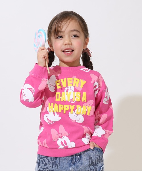 Disney(ディズニー)の「親子お揃い ディズニー 総柄 トレーナー 9210K(スウェット・キッズ・その他9/ブラック×レッド/グリーン/ピンク・80cm/90cm/100cm/110cm/120cm/130cm/140cm/150cm)」の12枚目の写真