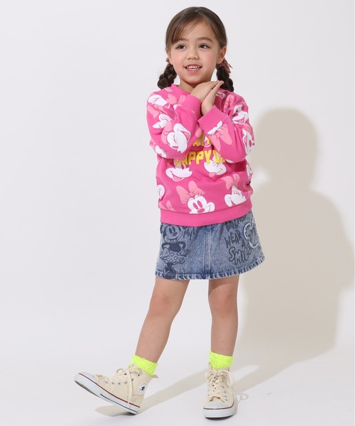 Disney(ディズニー)の「親子お揃い ディズニー 総柄 トレーナー 9210K(スウェット・キッズ・その他9/ブラック×レッド/グリーン/ピンク・80cm/90cm/100cm/110cm/120cm/130cm/140cm/150cm)」の8枚目の写真