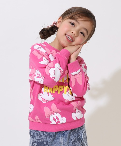 Disney(ディズニー)の「親子お揃い ディズニー 総柄 トレーナー 9210K(スウェット・キッズ・その他9/ブラック×レッド/グリーン/ピンク・80cm/90cm/100cm/110cm/120cm/130cm/140cm/150cm)」の7枚目の写真