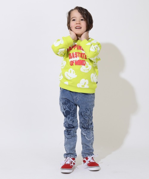 Disney(ディズニー)の「親子お揃い ディズニー 総柄 トレーナー 9210K(スウェット・キッズ・その他9/ブラック×レッド/グリーン/ピンク・80cm/90cm/100cm/110cm/120cm/130cm/140cm/150cm)」の18枚目の写真