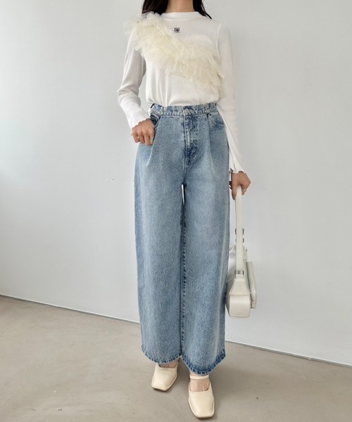 OLIVE des OLIVE(オリーブデオリーブ)の「フリルチュールマルチウェイビスチェ 1041040050(キャミソール・レディース・チャコールグレー/ブラック/オフホワイト・FREE)」の6枚目の写真