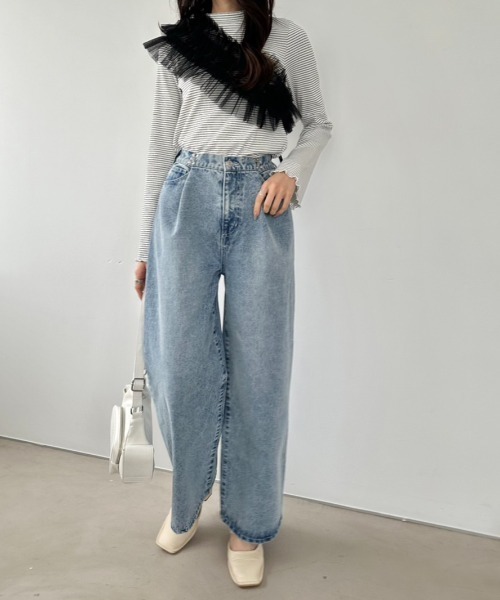 OLIVE des OLIVE(オリーブデオリーブ)の「フリルチュールマルチウェイビスチェ 1041040050(キャミソール・レディース・チャコールグレー/ブラック/オフホワイト・FREE)」の12枚目の写真
