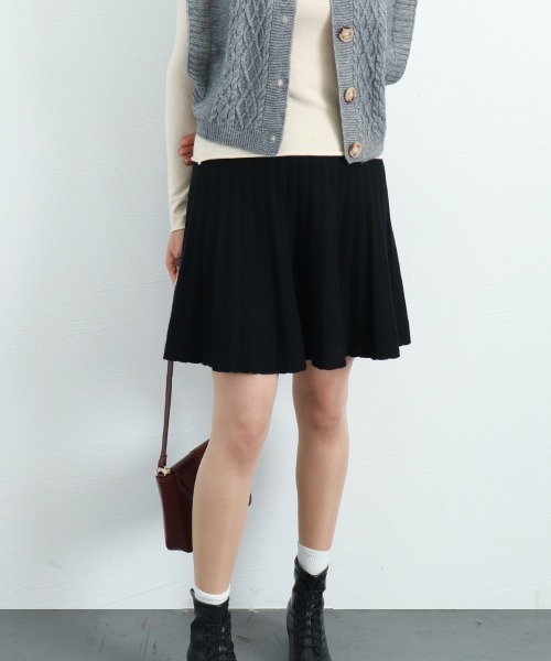 Miniministore(ミニミニストア)の「プリーツスカート 編み レディース 韓国(スカート・レディース・ベージュ/アイボリー/ブラック・FREE)」の19枚目の写真