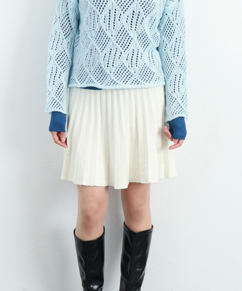 Miniministore(ミニミニストア)の「プリーツスカート 編み レディース 韓国(スカート・レディース・ベージュ/アイボリー/ブラック・FREE)」の16枚目の写真
