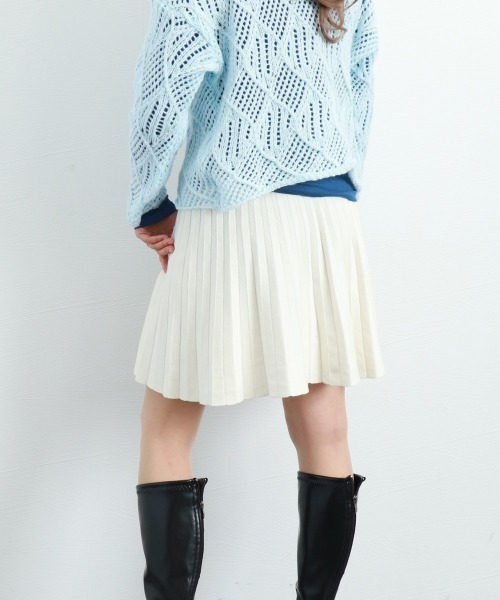 Miniministore(ミニミニストア)の「プリーツスカート 編み レディース 韓国(スカート・レディース・ベージュ/アイボリー/ブラック・FREE)」の18枚目の写真