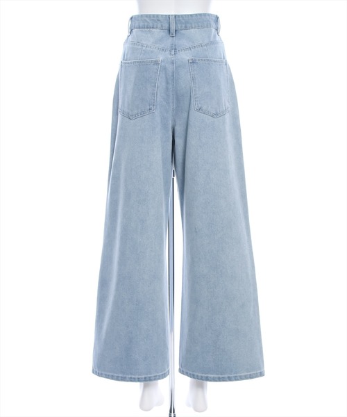 clear（クリア）の「ワイドデニムパンツ[骨格ナチュラル]≪2024AW新作≫（デニムパンツ・レディース・ブラック/ライトブルー・S/M）」の3枚目の写真