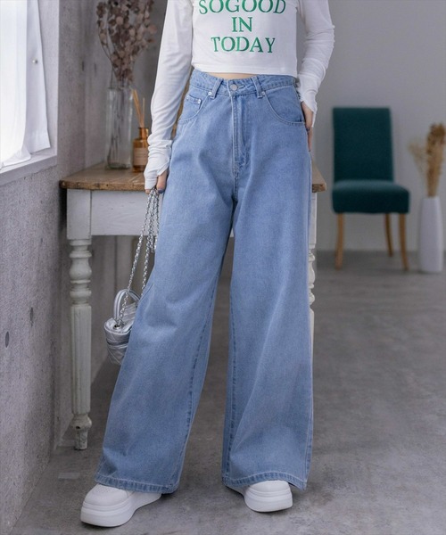 clear（クリア）の「ワイドデニムパンツ[骨格ナチュラル]≪2024AW新作≫（デニムパンツ・レディース・ブラック/ライトブルー・S/M）」の21枚目の写真