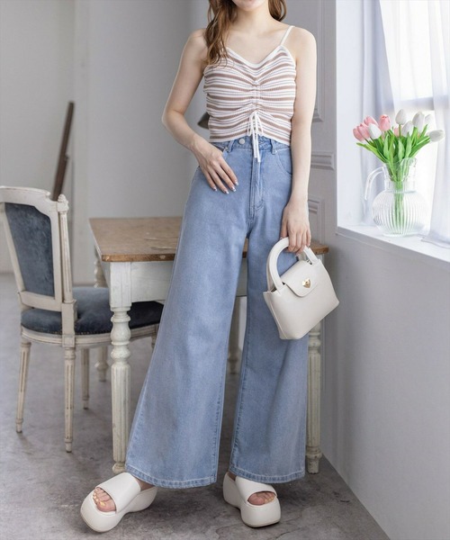 clear（クリア）の「ワイドデニムパンツ[骨格ナチュラル]≪2024AW新作≫（デニムパンツ・レディース・ブラック/ライトブルー・S/M）」の20枚目の写真