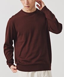 EDIFICE | 14ゲージ シルクミックス プレーティング クルーネックニット(ニット/セーター)