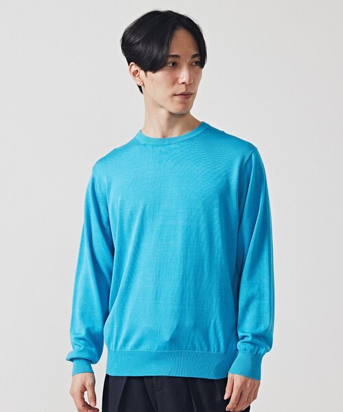 EDIFICE（エディフィス）の「14ゲージ シルクミックス プレーティング クルーネックニット（ニット/セーター・メンズ・ブラック/ブラウン/ブルー・SMALL/MEDIUM/LARGE）」の22枚目の写真