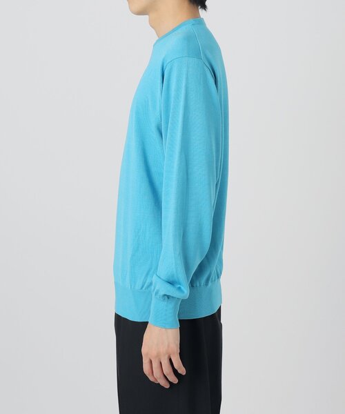 EDIFICE（エディフィス）の「14ゲージ シルクミックス プレーティング クルーネックニット（ニット/セーター・メンズ・ブラック/ブラウン/ブルー・SMALL/MEDIUM/LARGE）」の17枚目の写真