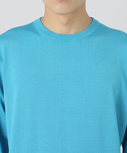 EDIFICE（エディフィス）の「14ゲージ シルクミックス プレーティング クルーネックニット（ニット/セーター・メンズ・ブラック/ブラウン/ブルー・SMALL/MEDIUM/LARGE）」の14枚目の写真