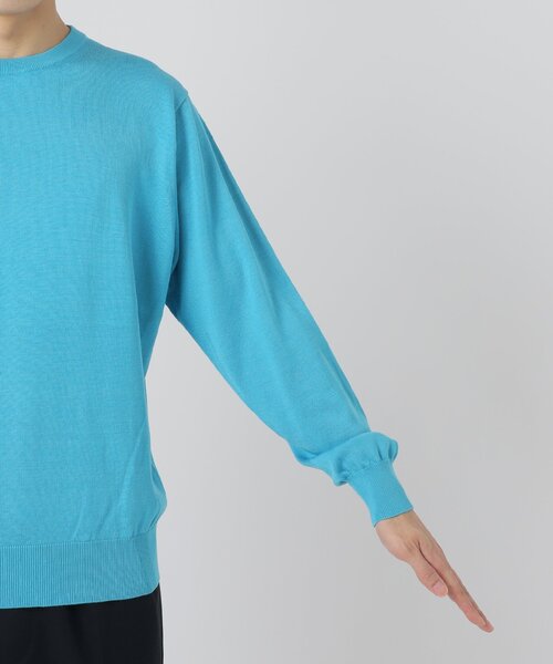 EDIFICE（エディフィス）の「14ゲージ シルクミックス プレーティング クルーネックニット（ニット/セーター・メンズ・ブラック/ブラウン/ブルー・SMALL/MEDIUM/LARGE）」の13枚目の写真