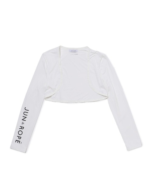 JUN&ROPE'（ジュンアンドロペ）の「【UV】【吸汗速乾】クールコア　アウターボレロ（カーディガン/ボレロ・レディース・ホワイト/ブラック・FREE）」の2枚目の写真