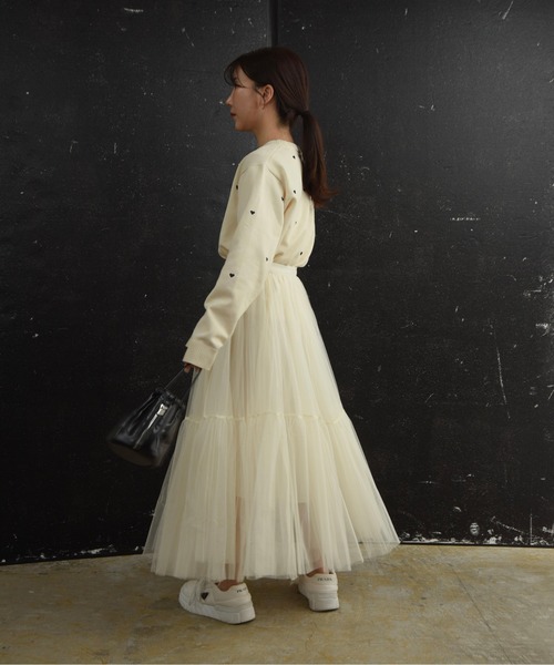 I_am（アイアム）の「volume tulle skirt / ボリュームチュールスカート（スカート・レディース・アイボリー・FREE）」の2枚目の写真