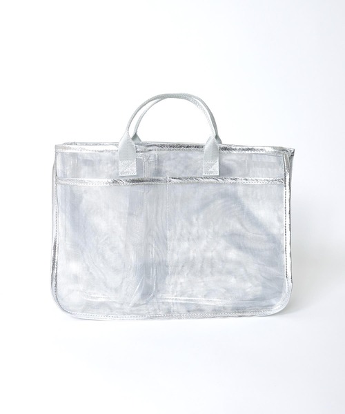 Three Four Time（ｽﾘｰﾌｫｰﾀｲﾑ）の「A4メッシュバッグインバッグ（エコバッグ/サブバッグ・レディース・ブラック/ブルー/シルバー・FREE）」の12枚目の写真