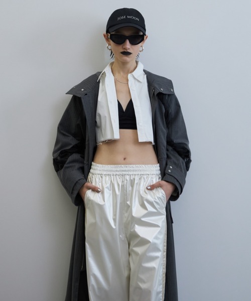 JOSE MOON（ジョゼムーン）の「STRIPE MODE HOODIE COAT/ストライプ 