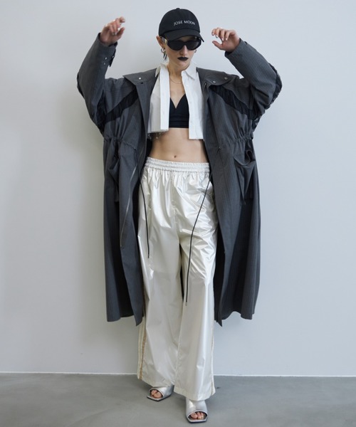 JOSE MOON（ジョゼムーン）の「STRIPE MODE HOODIE COAT/ストライプ