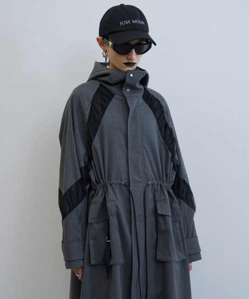 JOSE MOON（ジョゼムーン）の「STRIPE MODE HOODIE COAT/ストライプ 